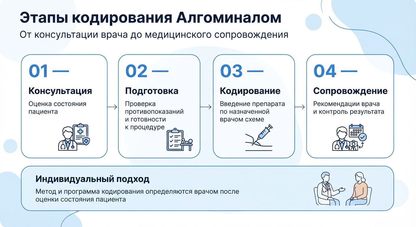 Кодирование препаратом «Алгоминал» в Томске инфографика