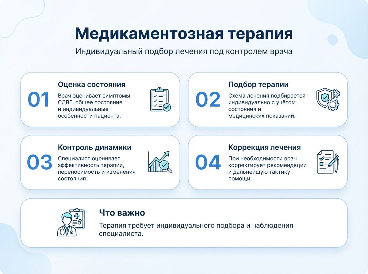 Лечение СДВГ в Томске у детей и взрослыхинфографика